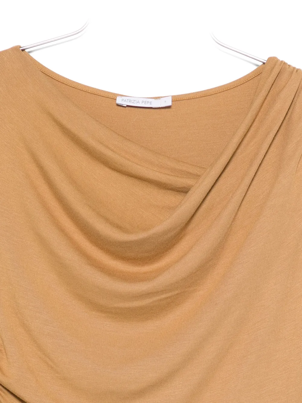 Patrizia Pepe Asymmetrical Blouse In Gold