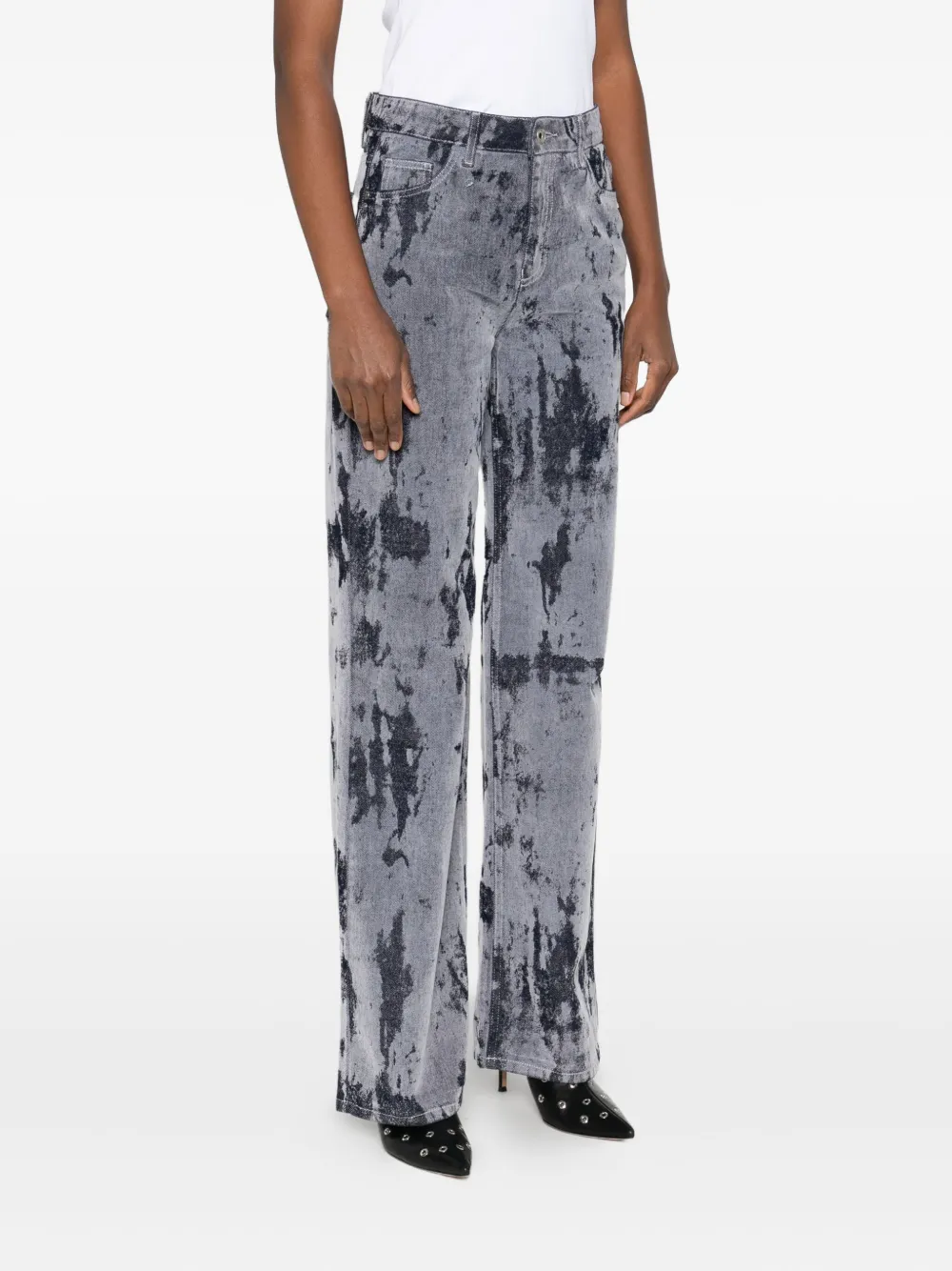 Patrizia Pepe Wide-leg Jeans In Gray