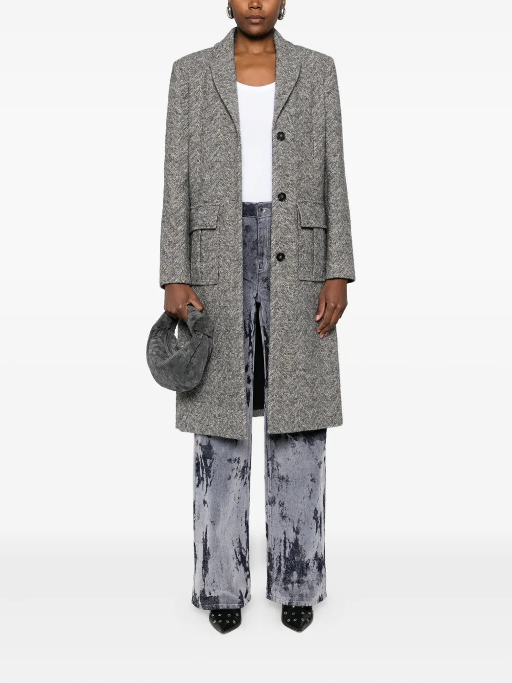 Patrizia Pepe Wide-leg Jeans In Gray