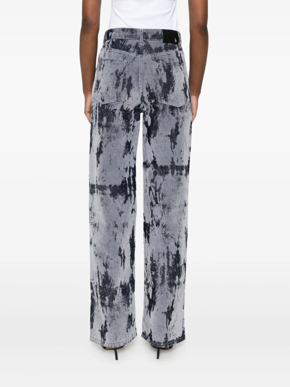 Patrizia Pepe Jeans met wijde pijpen Grijs