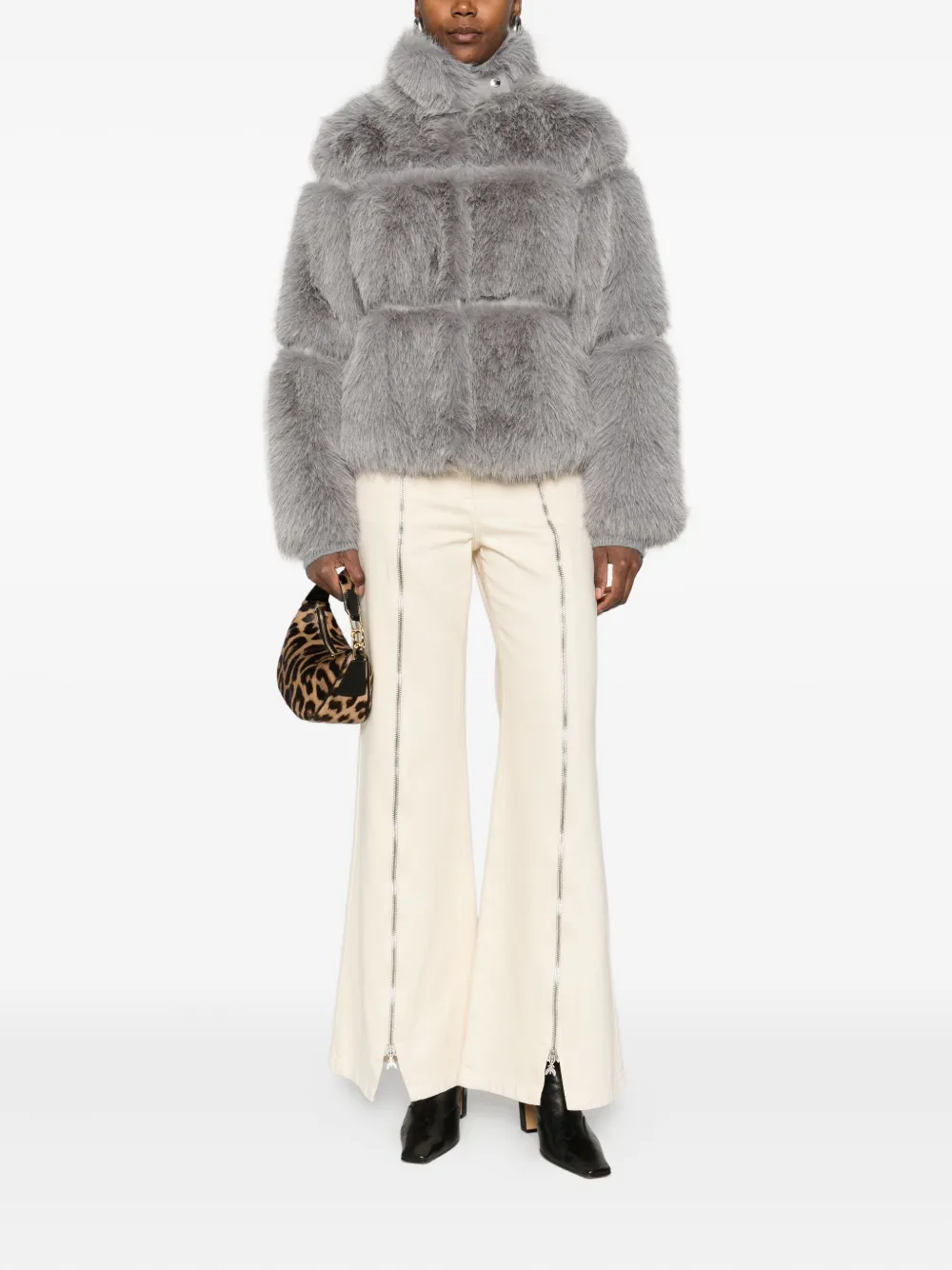 Patrizia Pepe Wide-leg Jeans In Neutral