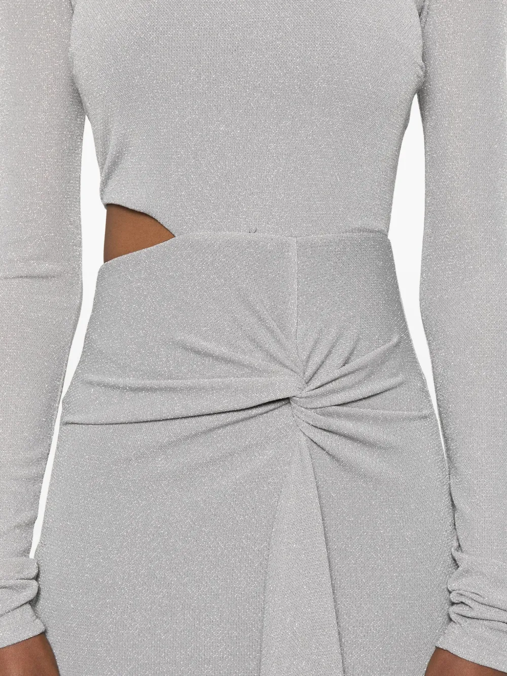 Patrizia Pepe Lurex jurk Zilver