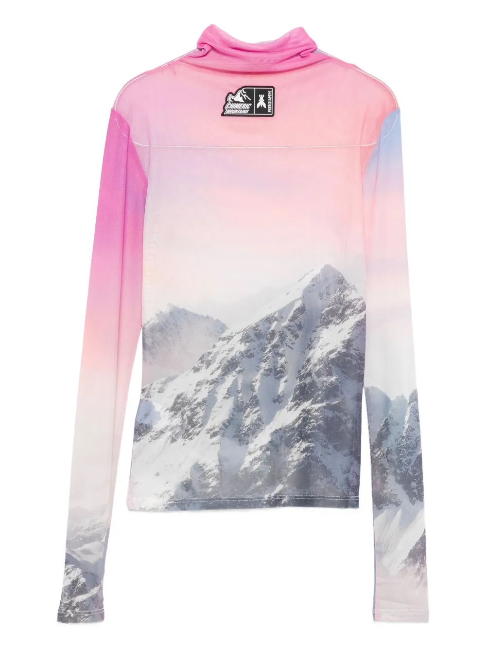 Patrizia Pepe Mountain-motif Sweatshirt In Pink