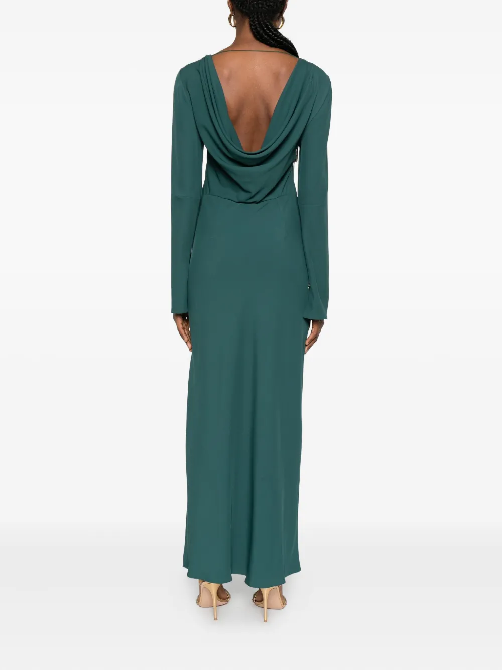 Patrizia Pepe Midi-jurk met lange mouwen Groen