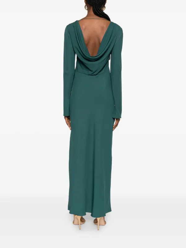 slash neck backless dress 22505