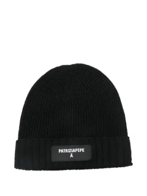 MM6 Maison Margiela リブ コットンビーニー | ブラック | FARFETCH JP