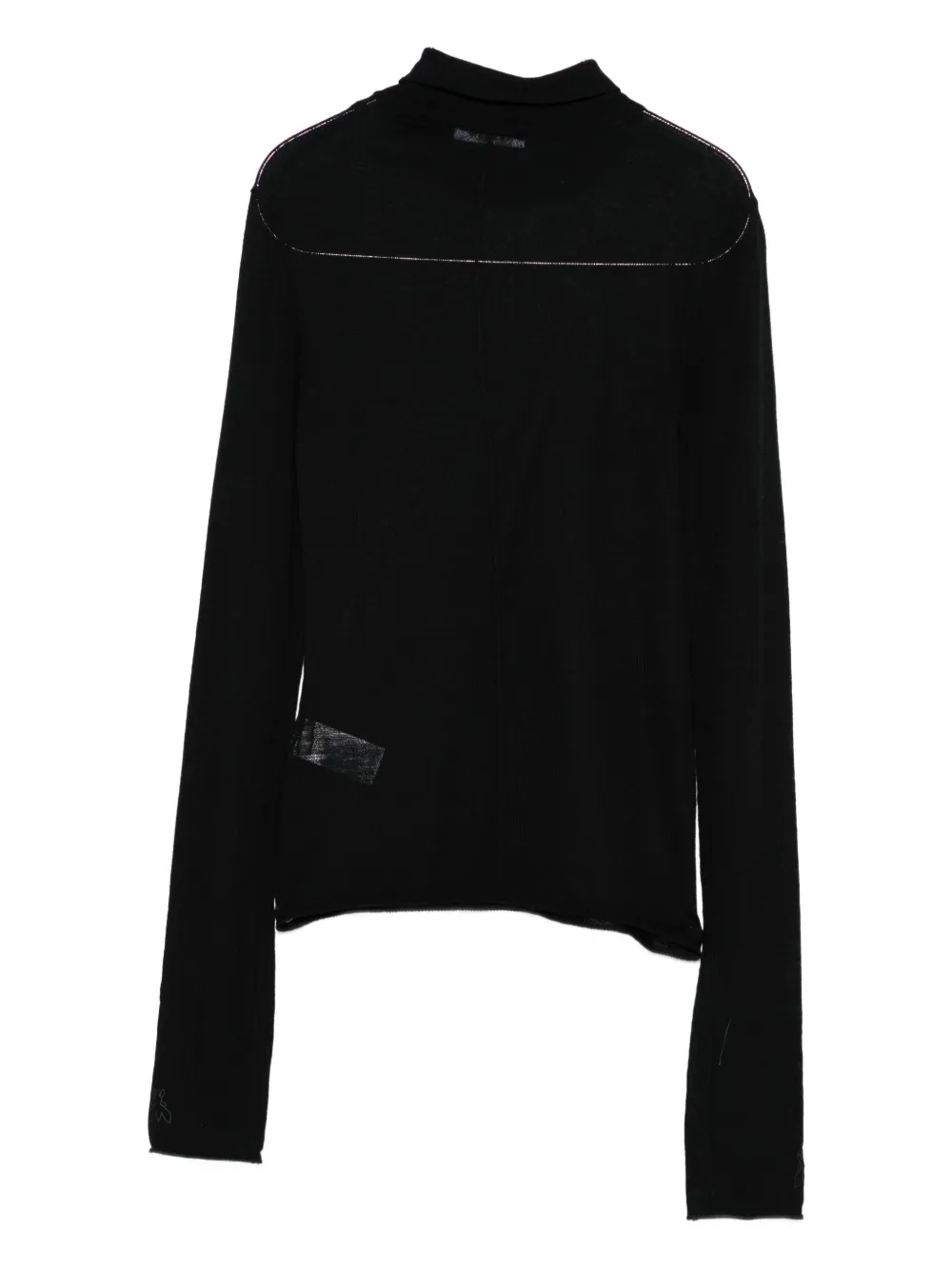 Patrizia Pepe Turtleneck Knitted Top In Black
