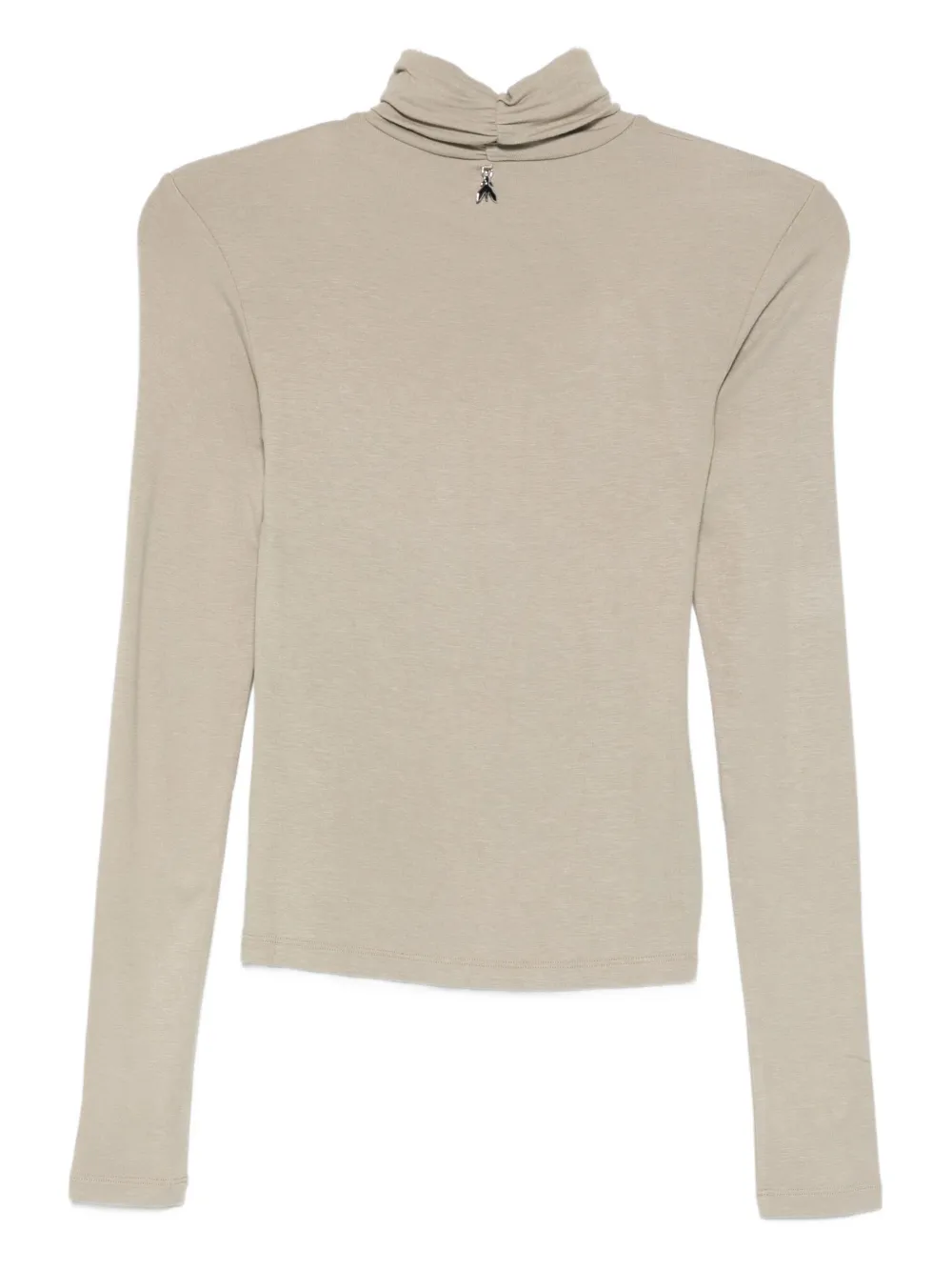 Patrizia Pepe High-neck Draped Top In Neutral