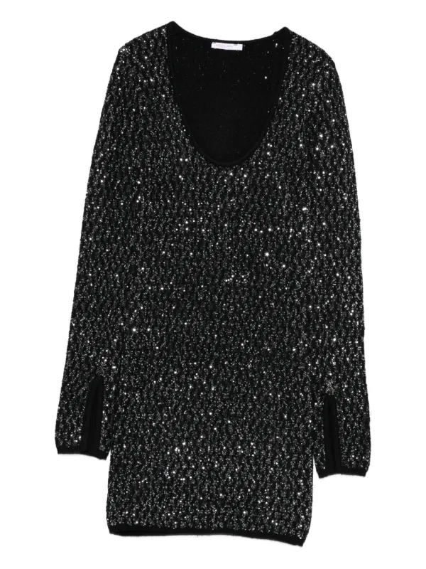 patrizia pepe sequin dress Patrizia Pepe Tulle mini dress with sequins Vanilla (yellow) Woman Size III