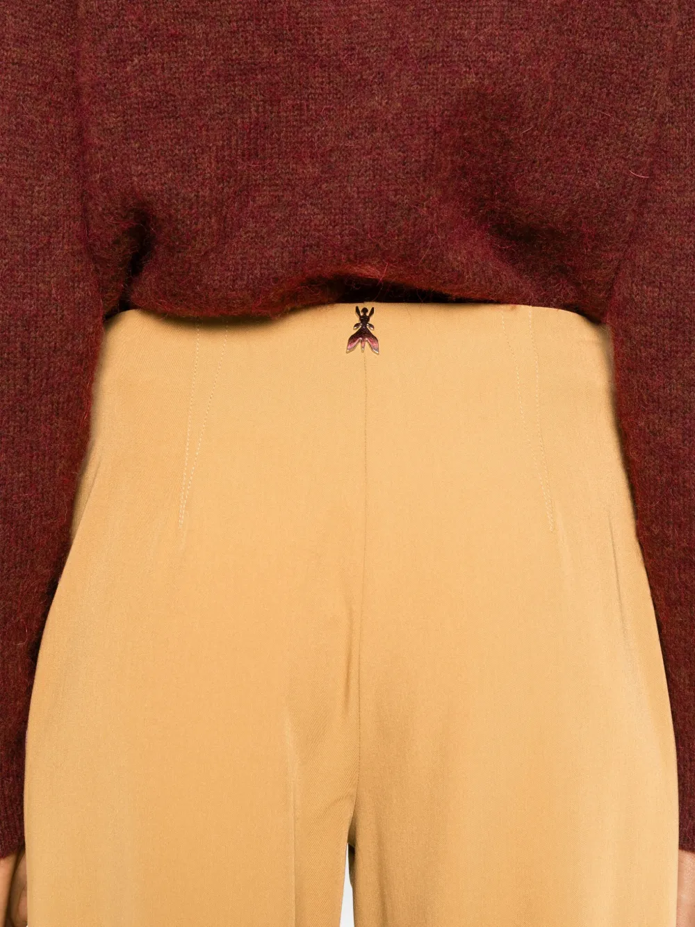 Patrizia Pepe Flared Trousers In Brown