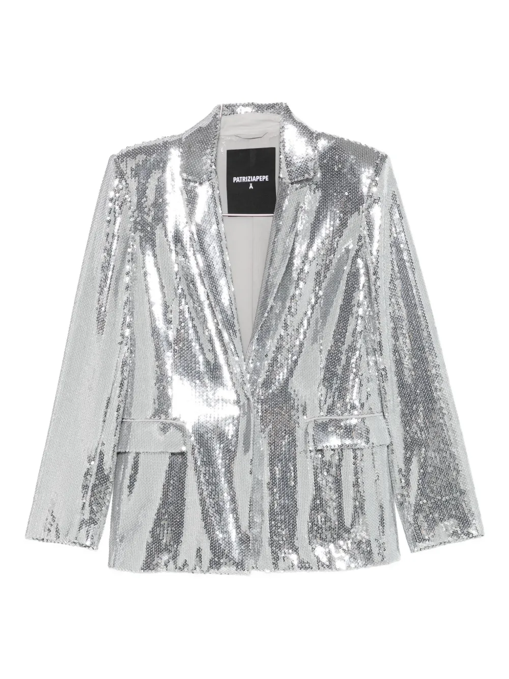 Patrizia Pepe Sequinned Blazer In Gray