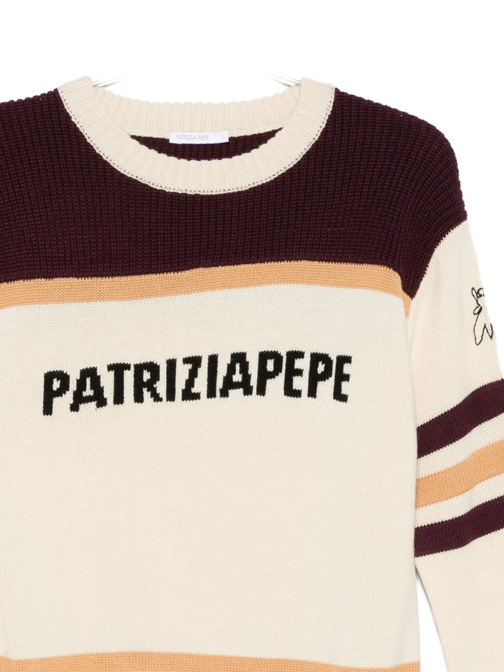Patrizia Pepe Logo-detail Sweater In White