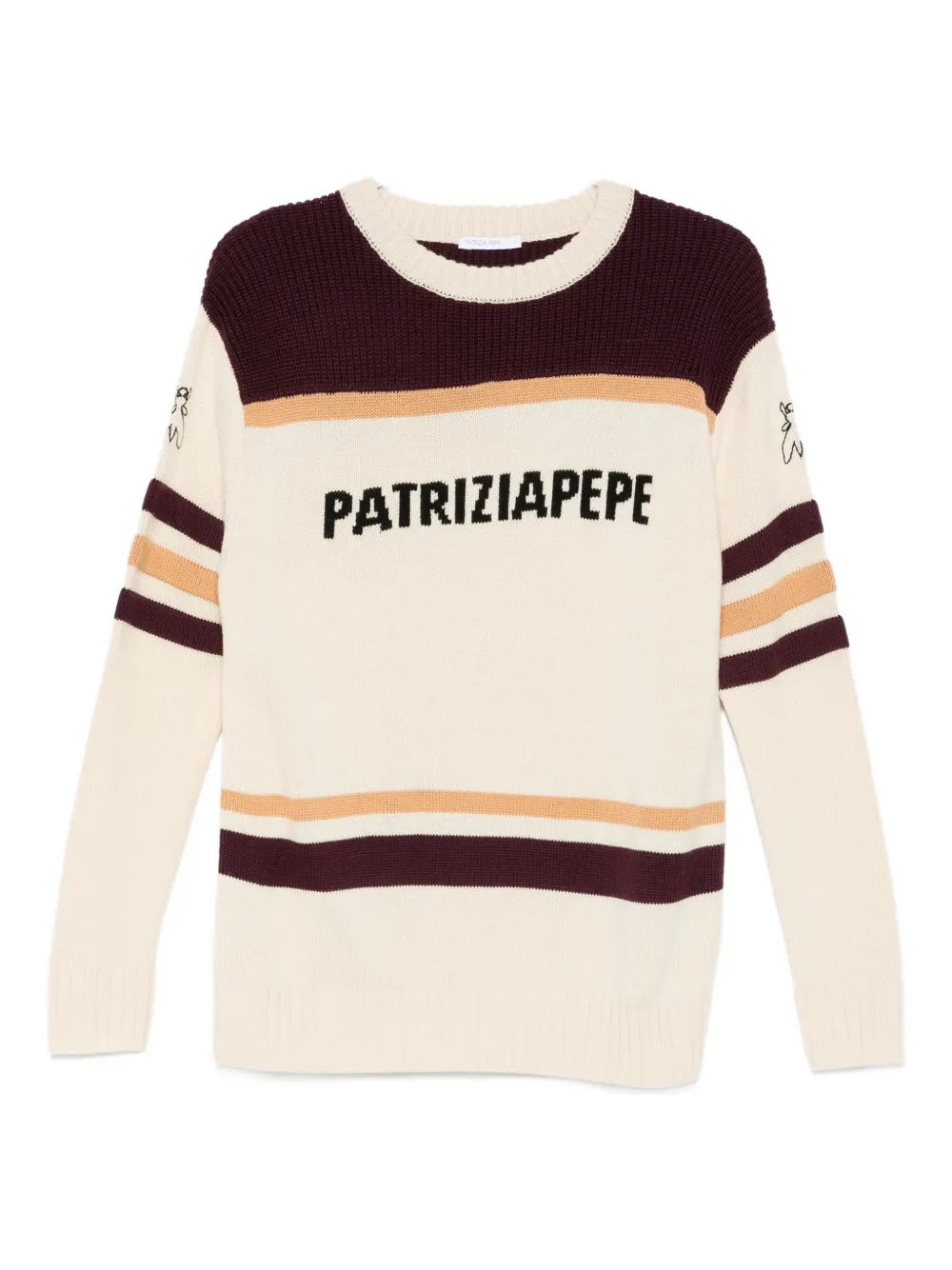 Patrizia Pepe Logo-detail Sweater In White