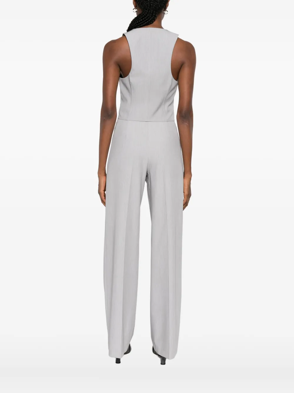Patrizia Pepe Zip-up Waistcoat In Gray