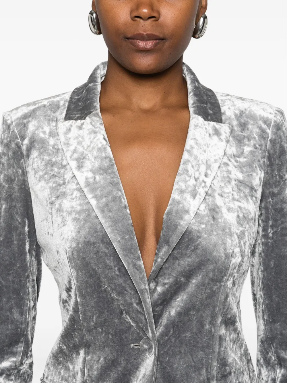 Patrizia Pepe Single-breasted Blazer In Gray