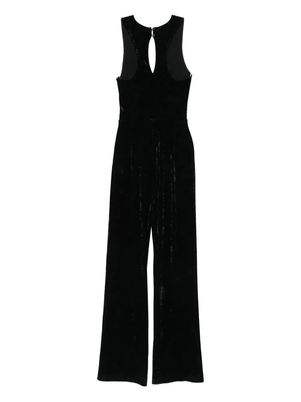 Patrizia Pepe Fluwelen jumpsuit - Zwart
