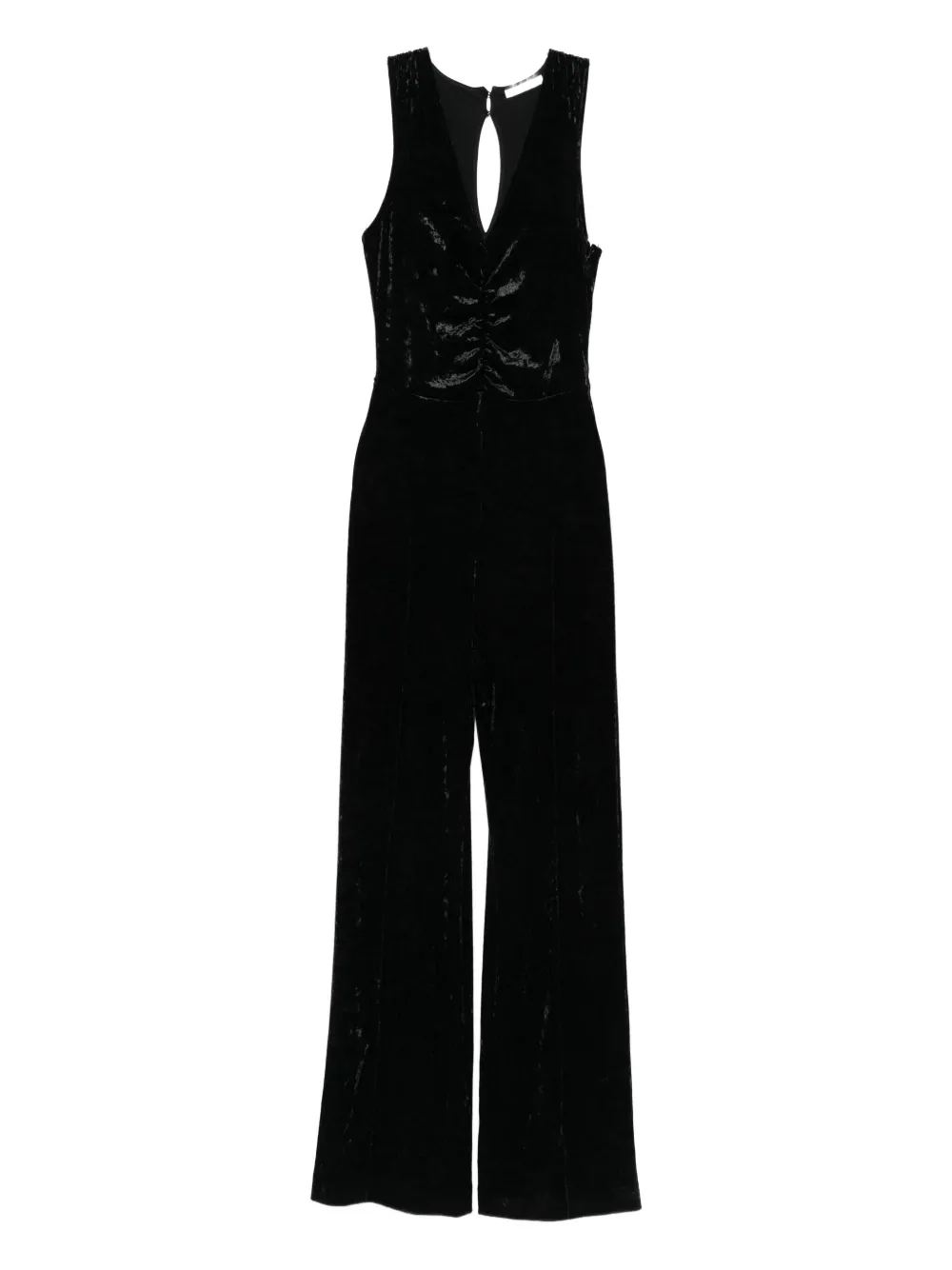 Patrizia Pepe Velvet Jumpsuit In Black