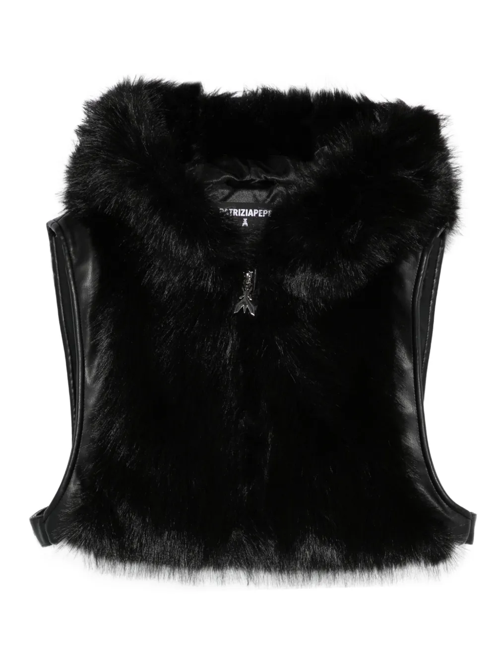 Patrizia Pepe cropped waistcoat | Black | Image 1