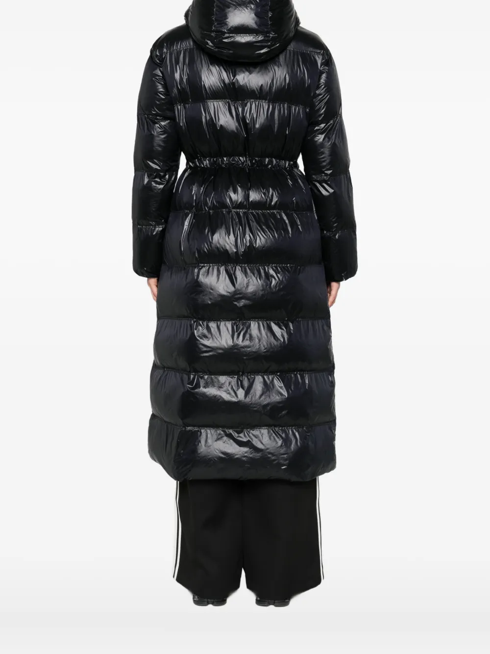Patrizia Pepe Hooded Puffer Jacket In Black