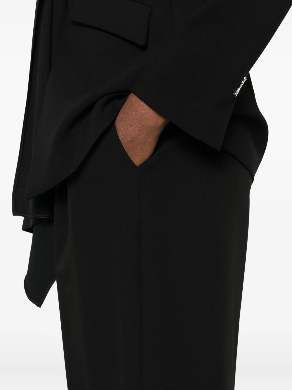 Patrizia Pepe High waist straight broek Zwart