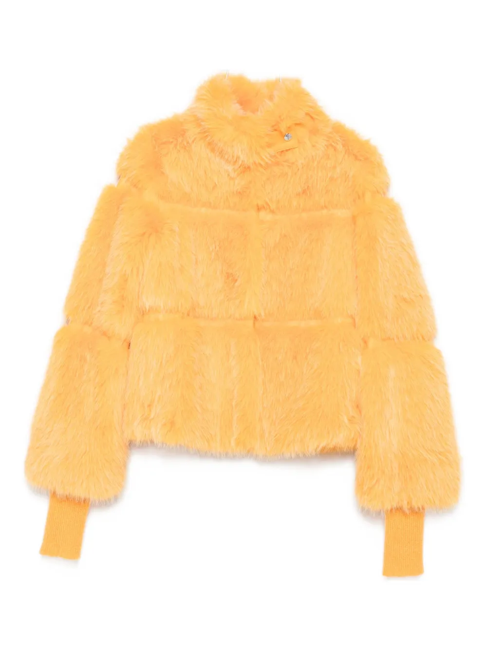 Patrizia Pepe Faux Fur Jacket In Orange