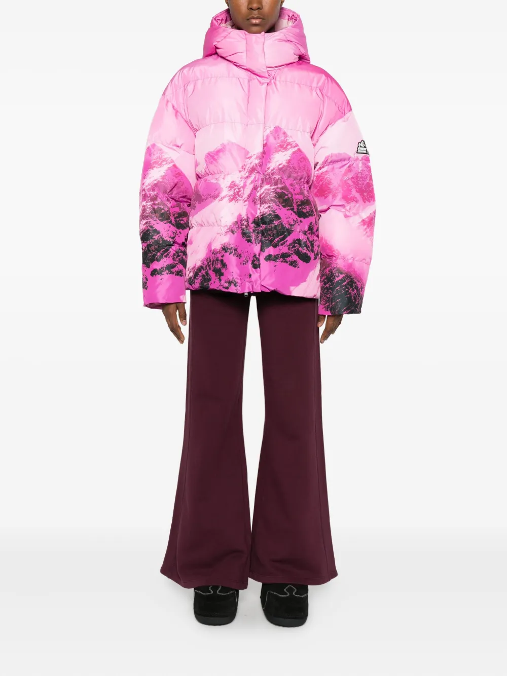 Patrizia Pepe mountain print puffer jacket | Down Jackets | Image 2
