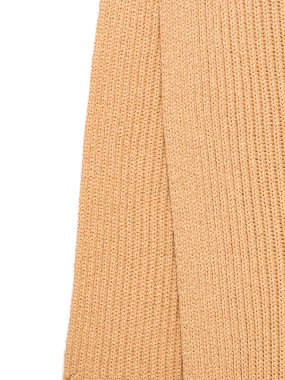 Patrizia Pepe Ribbed-knit Scarf In Neutral