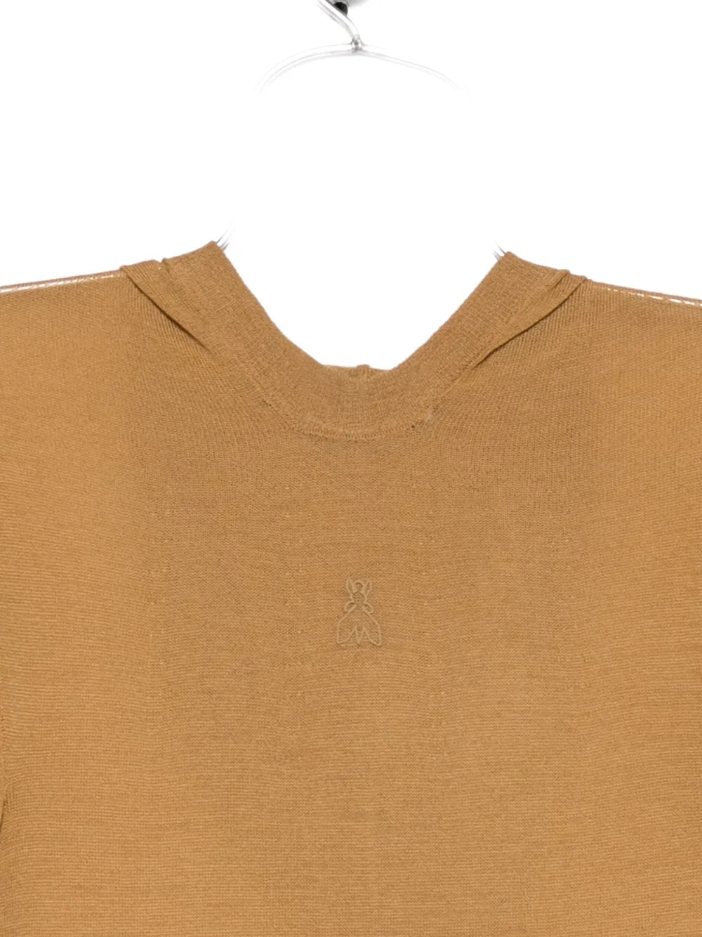 Patrizia Pepe Wollen body met capuchon Beige