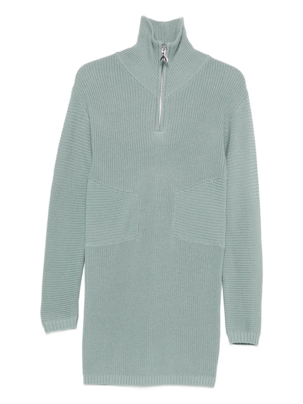 Patrizia Pepe zip-up knitted dress - グリーン Patrizia Pepe zip-up knitted dress - グリーン
