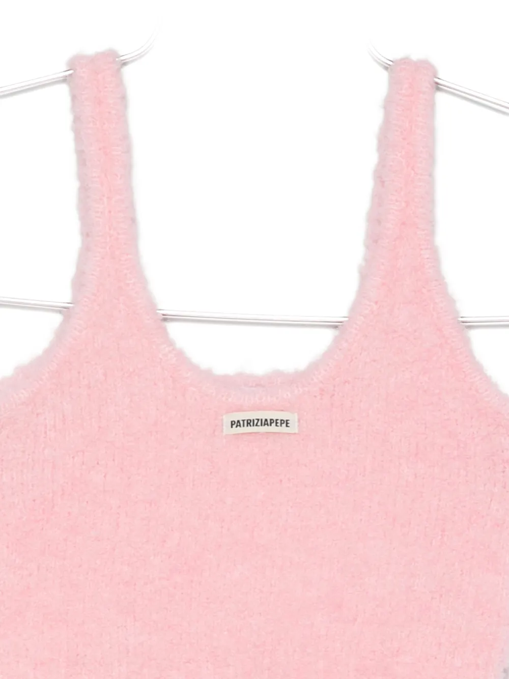 Patrizia Pepe Top met logopatch Roze