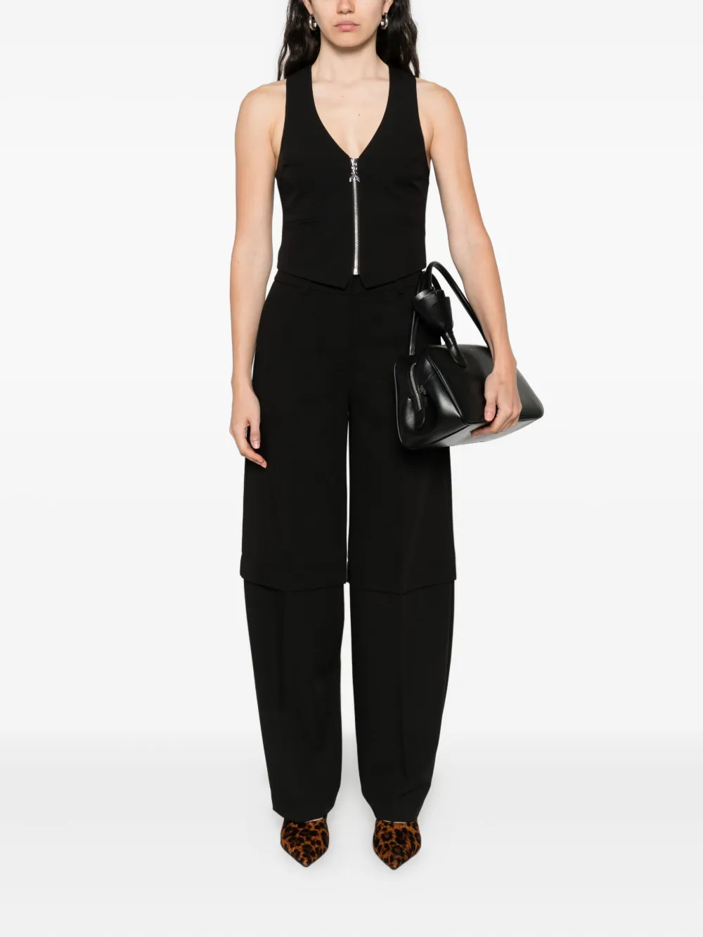 Patrizia Pepe zip-up gilet | Waistcoats & Gilets | Image 2