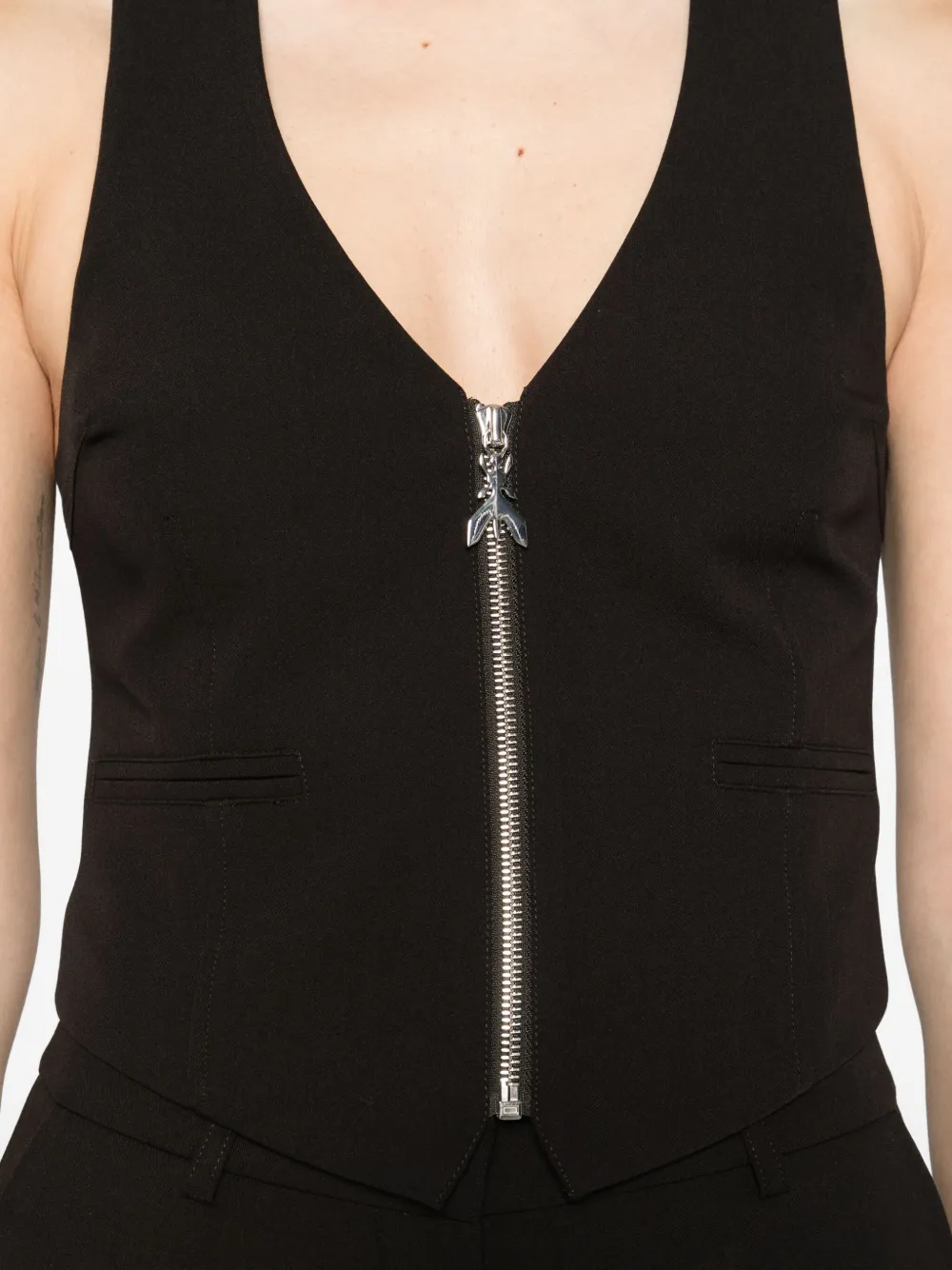 Patrizia Pepe Bodywarmer met rits Zwart