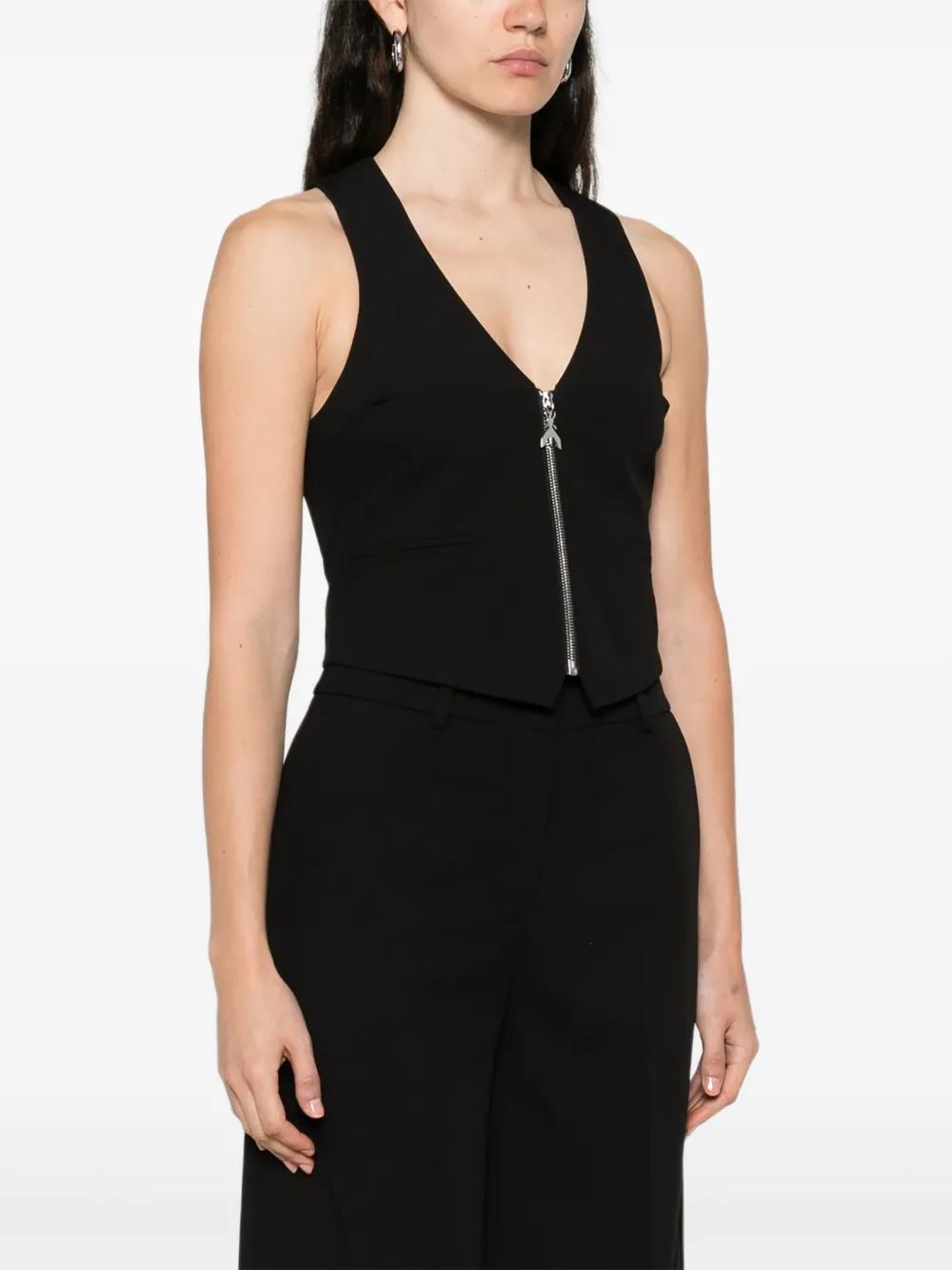 Patrizia Pepe Bodywarmer met rits Zwart