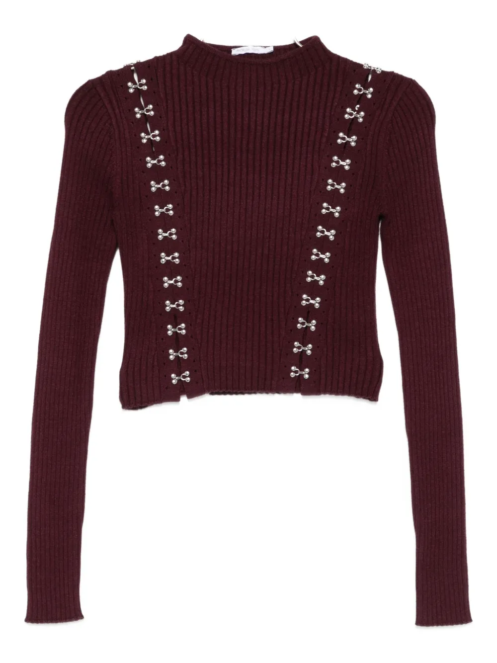 Patrizia Pepe metal-detail sweater - Viola