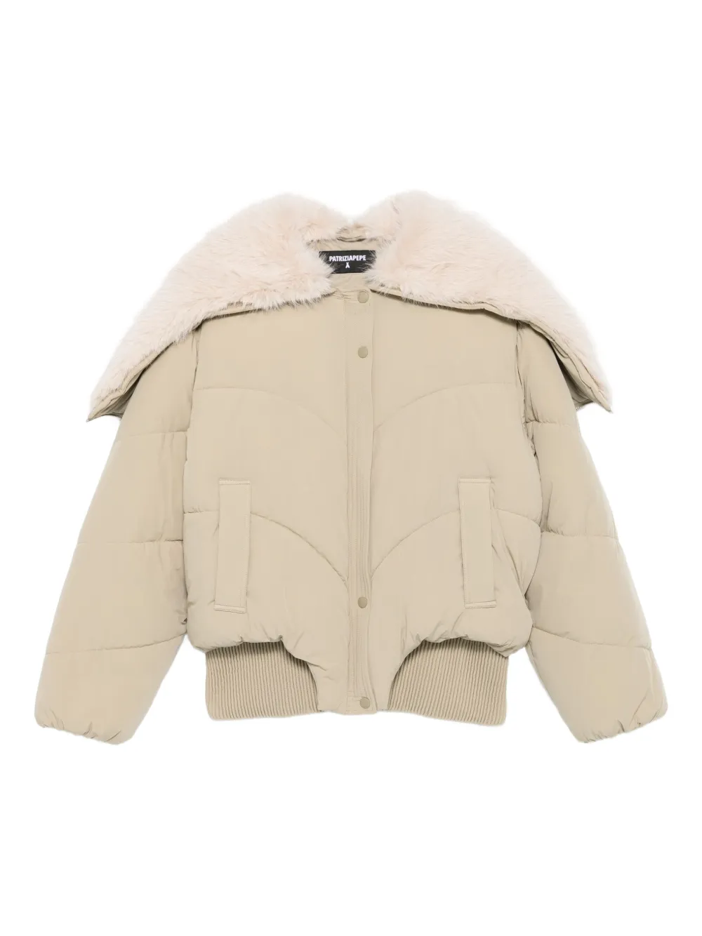 Patrizia Pepe zip-up bomber jacket | Neutrals | Image 1