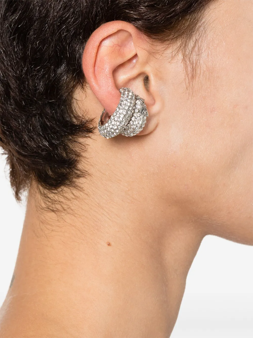 Patrizia Pepe Oorcuff verfraaid met kristallen - Zilver