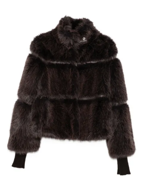 Patrizia Pepe zip-up faux fur jacket