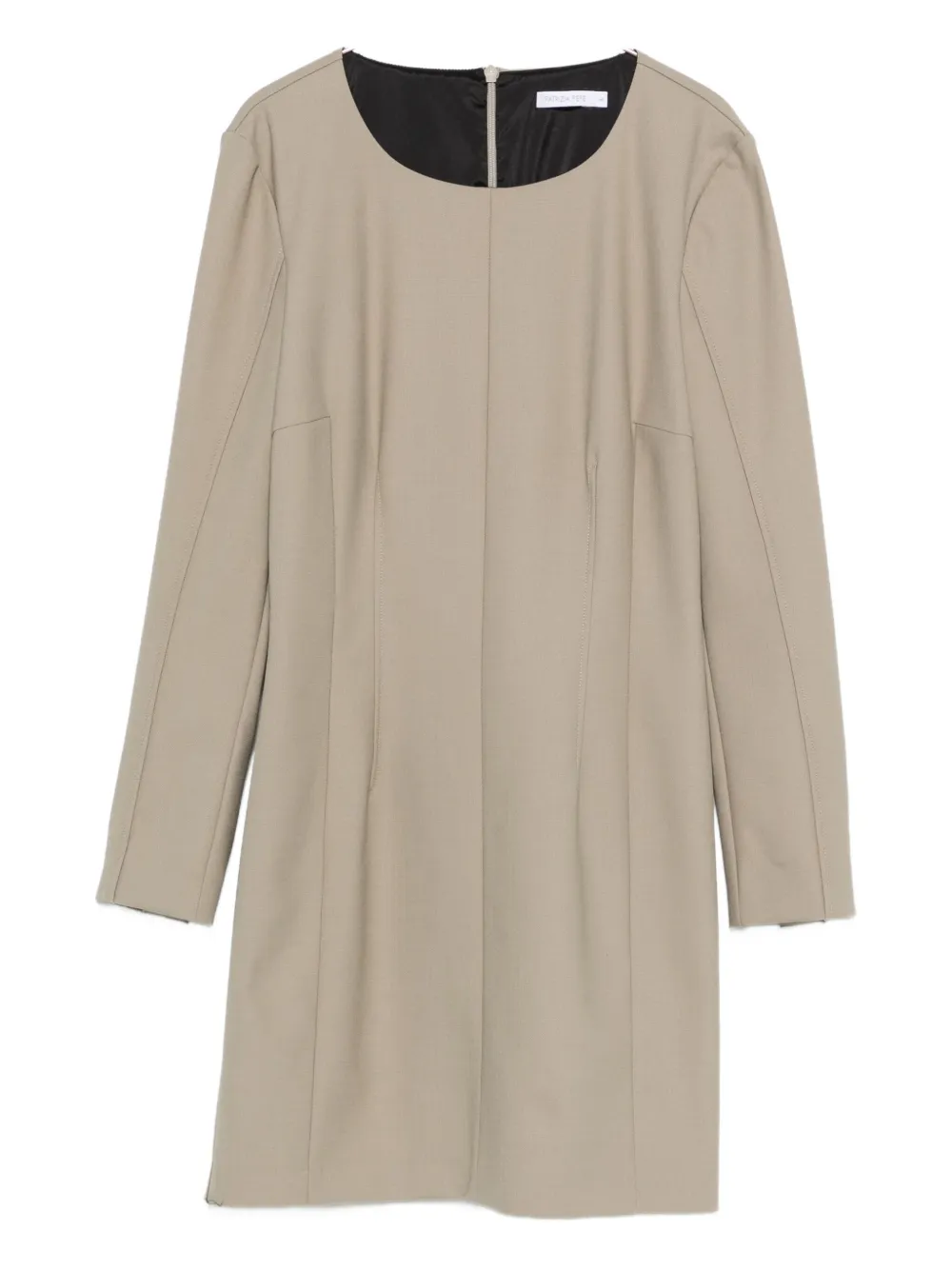 Patrizia Pepe long sleeve dress - ニュートラル Patrizia Pepe long sleeve dress - ニュートラル
