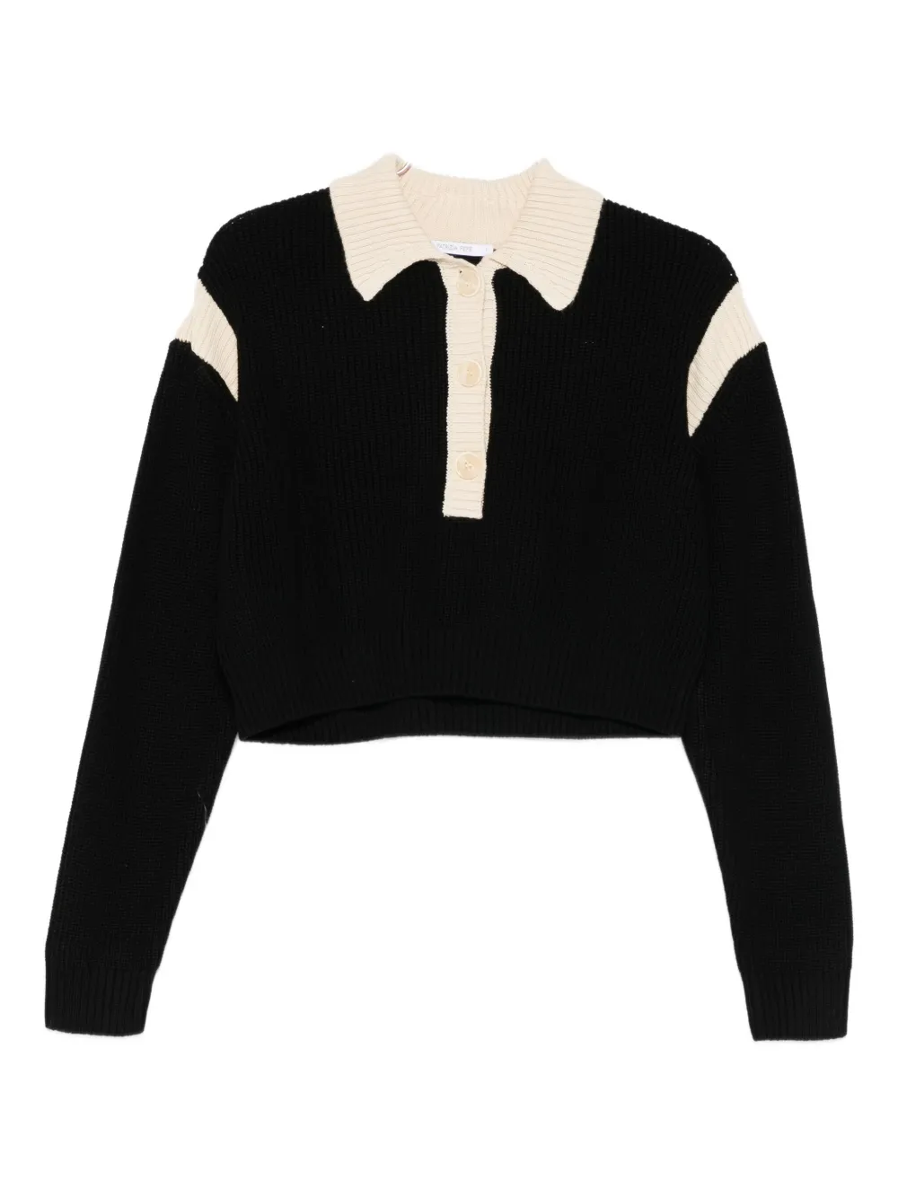 Patrizia Pepe colour-block sweater - ブラック Patrizia Pepe colour-block sweater - ブラック