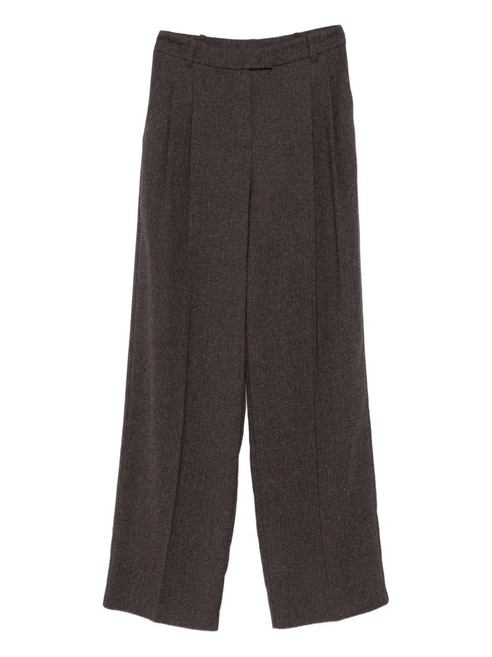 Patrizia Pepe Wide-leg Trousers In Brown