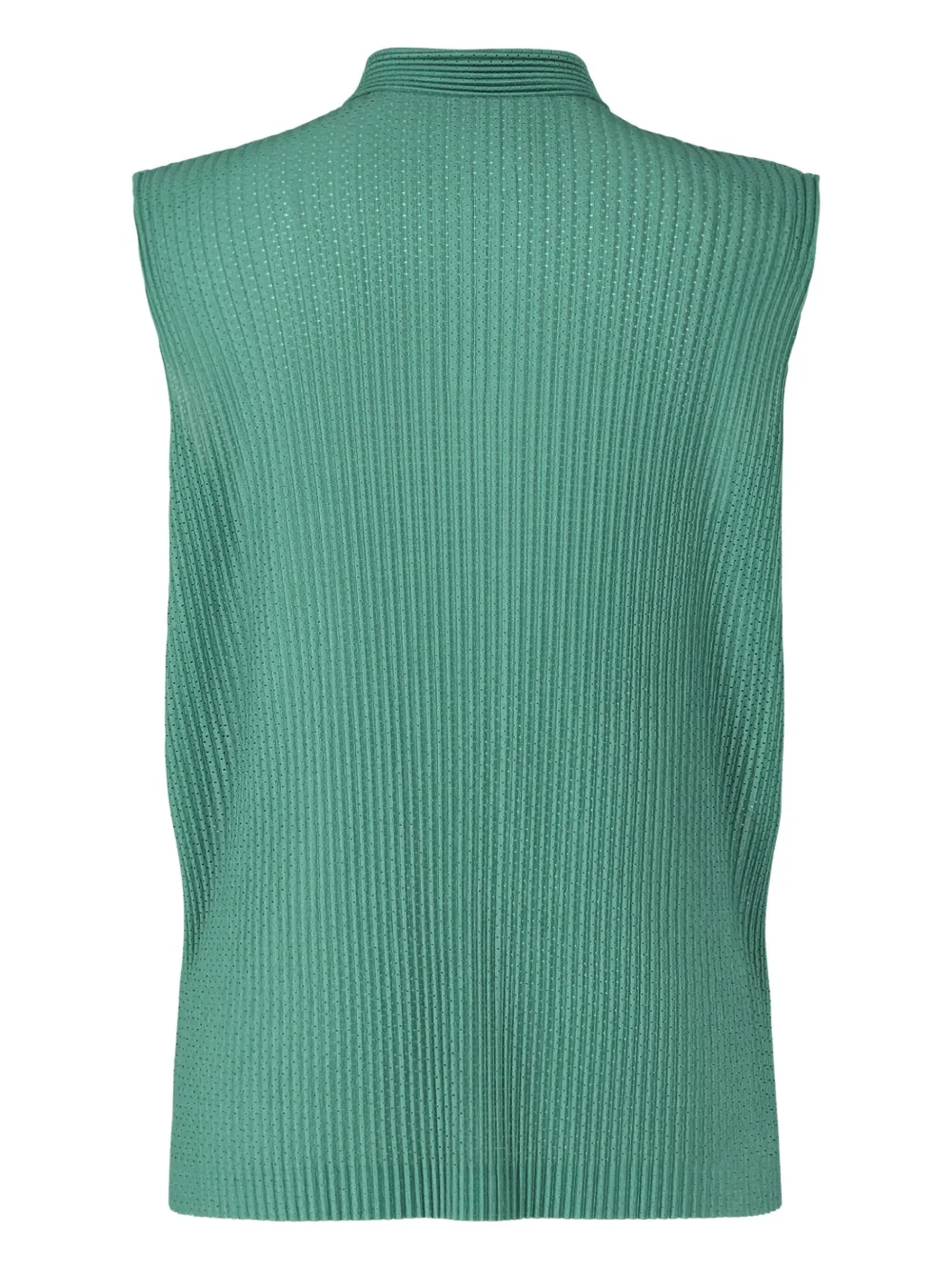 Homme Plissé Issey Miyake pleated sleeveless tank top - Groen