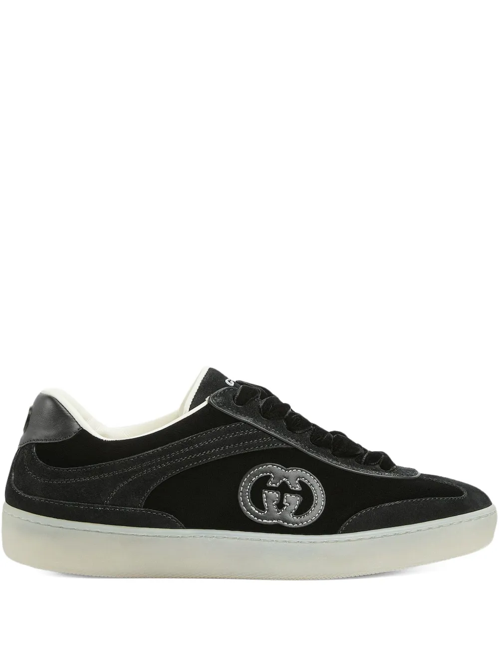 Gucci G75 velvet GG-logo sneakers Black