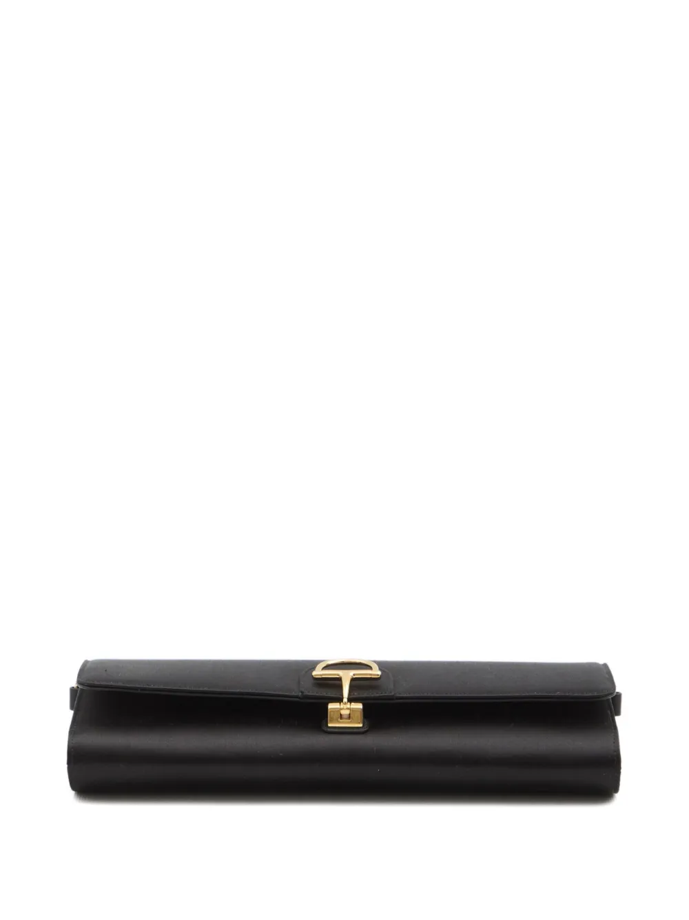 Gucci 73 Half-horsebit Chain-strap Clutch Bag In Black