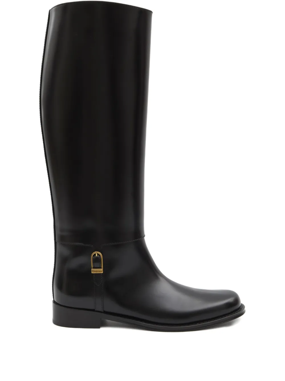 Saint Laurent Julia calf-leather buckle boots Black