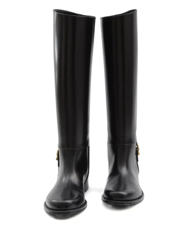 Saint Laurent Julia レザーブーツ | ブラック | FARFETCH JP