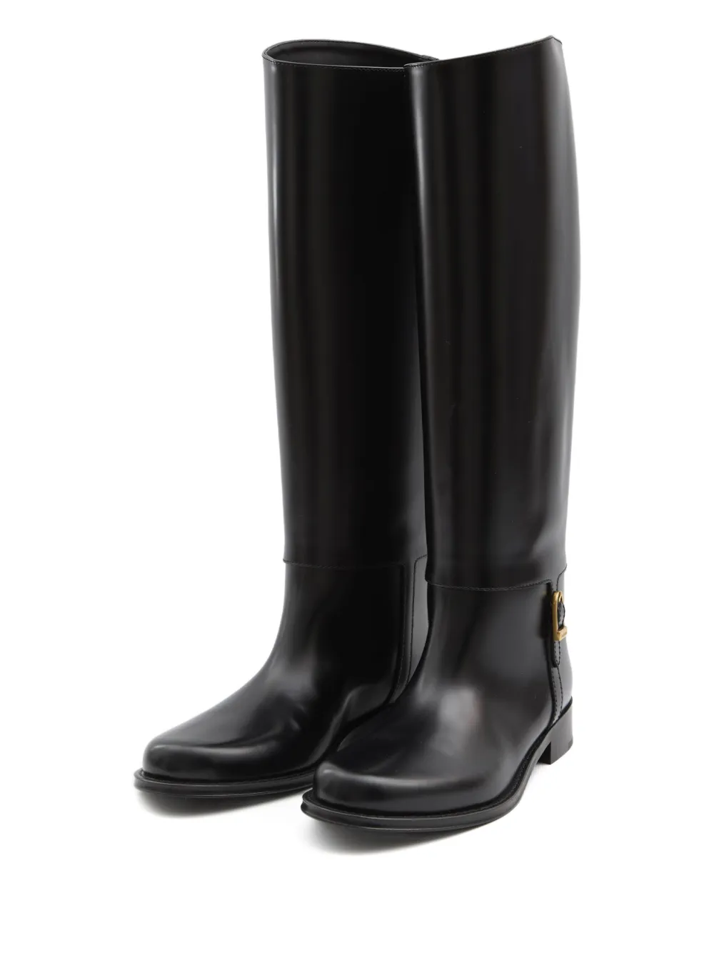 Saint Laurent Julia calf-leather buckle boots Black