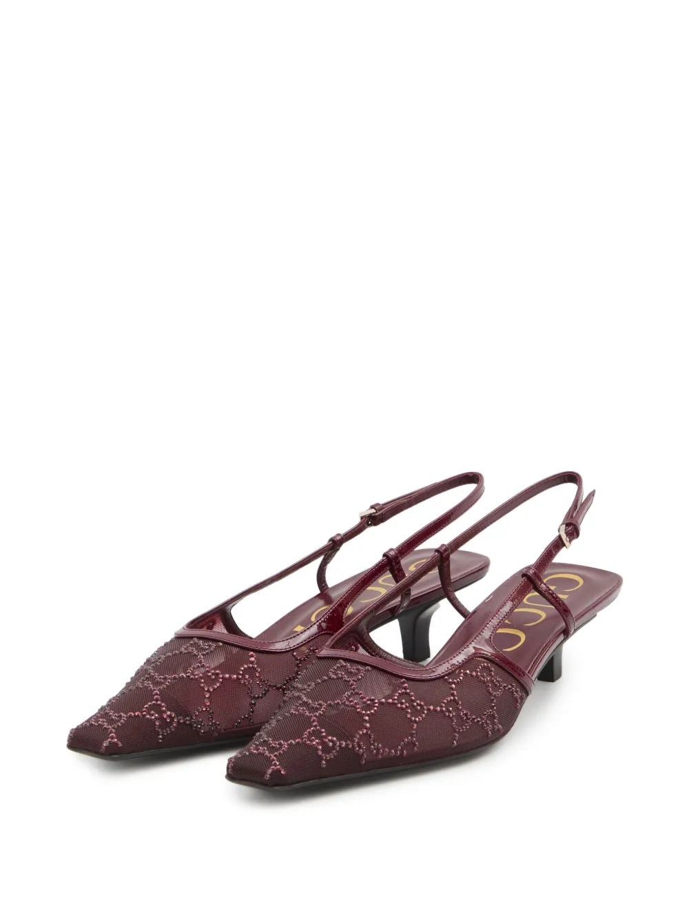 Gucci Slingback pumps met kristallen Rood