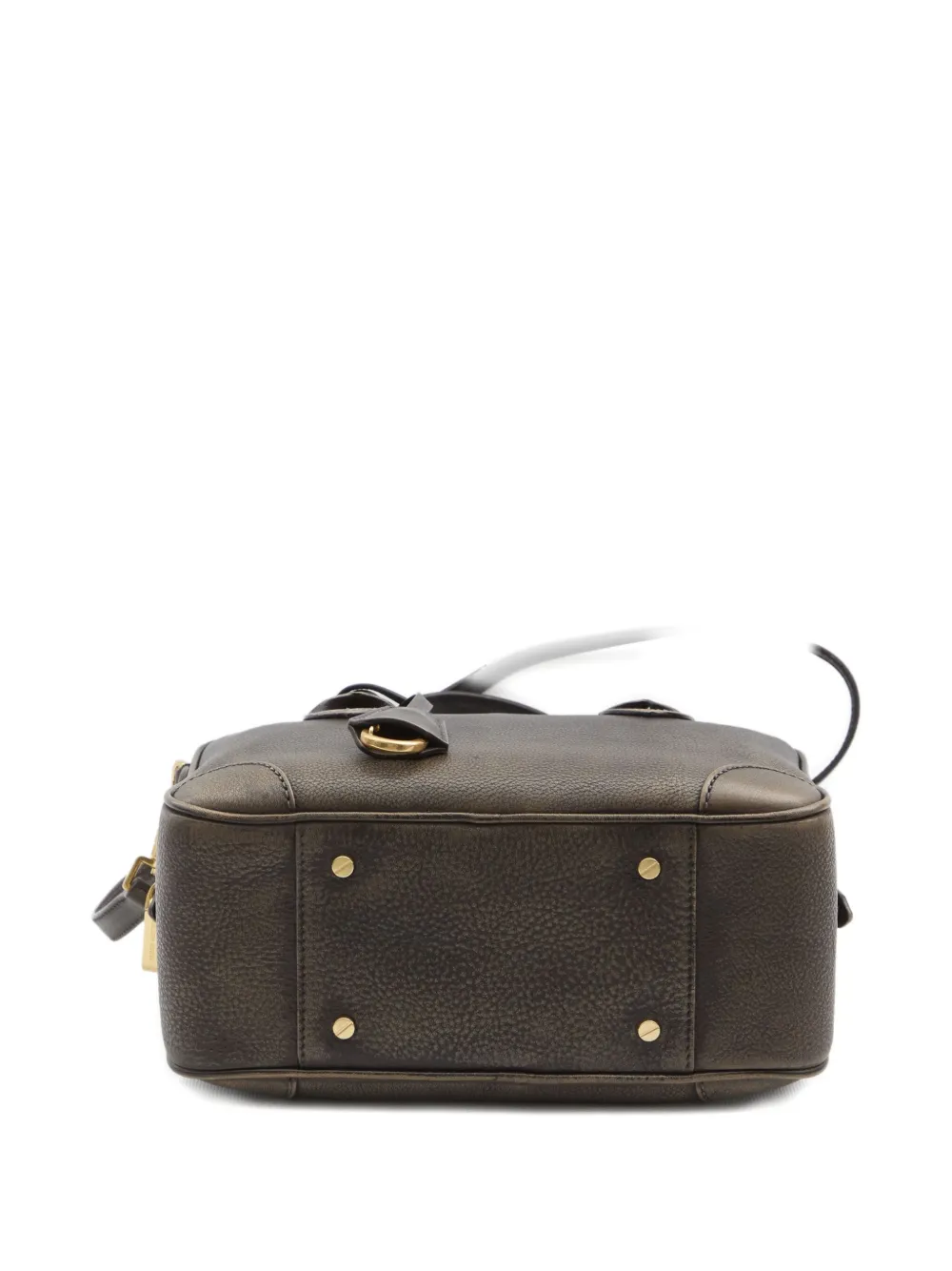 Golden Goose Vintage Leather Tote Bag With Adjustable Strap In Brown