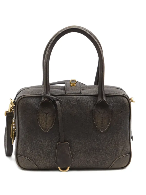 Golden Goose Vita double-handle zip-top Tote Bag Brown FARFETCH IN