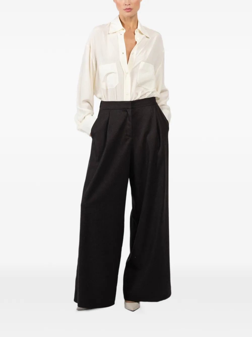 Dusan pleated palazzo pants - Bruin